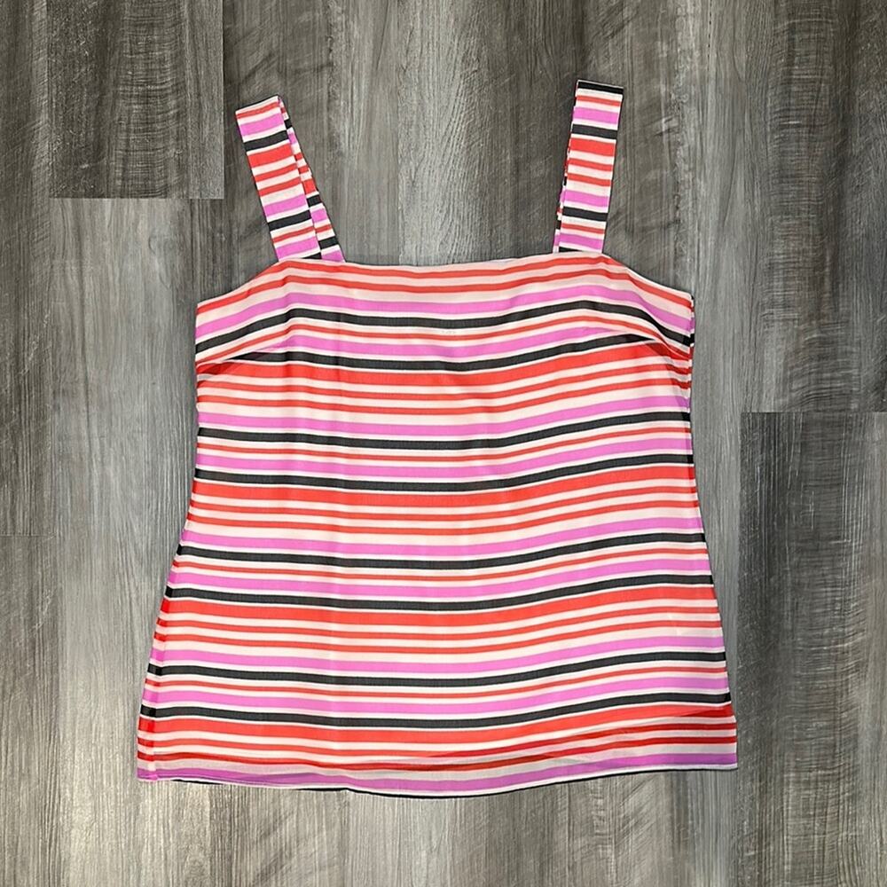 Cabi London Calling Banded Striped Cami Tank Blouse - Large